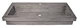 ネイティブTrails nsl3619 Trough 36 " NativeStoneドロップinバスルームシンクwith 1穴D、 NSL3619-A