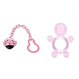 Perfk 歯がため　ベビー　新生児　テントウムシの形　おしゃぶり　おもちゃん　ホルダー　おもちゃストラップ　ベビーグッズ