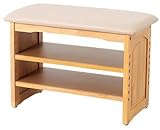 木製収納付き玄関ベンチ（ガタ付き防止付き） 60cm幅