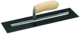 MARSHALLTOWN The Premier Line MXS145B 14-Inch by 5-Inch Blue Steel Finishing Trowel with Curved Wood