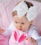 ベビーの可愛いヘアバンド！シャビーホワイトリボンピン付ヘアバンド【セミオーダー】 [Baby Product]