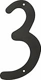 Hillman 841622 4-Inch Nail-On Black Die Cast Aluminum House Number 3 [並行輸入品]