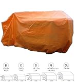 【納期一週間程度】 コンバインカバー D型 オレンジ 3条～4条用 幅1800×長さ4100×高さ1600mm コMDPZZ