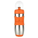 Kid Basix Safe Sporter Stainless Steel Water Bottle For Kids and Adults, Orange, 16oz by Kid Basix [