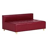 arne ベンチソファ ベンチ イス 背もたれ ローソファー コーナーソファー Baggy DX-armless 3×5 合成皮革 合皮 レッド