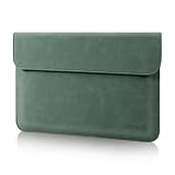 Allinside 13 inch Laptop Sleeve Case for MacBook Air 13 2018-2022 (M2 A2681 M1 A2337)/ MacBook Pro 13 2016-2022 (M2 A2686 M1 A2338 A2251 A2289 A2159), PU Leather Laptop Case, Dark Green
