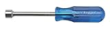 Xcelite 12 Nutdriver with Drilled Shaft, 3/8' Blade Diameter, 3' Working Length, Blue Fixed Handle [