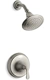 Kohler TS10276-4-BN K-TS10276-4-BN Forte彫刻儀式用シャワーバルブトリム、2.5 gpmシャワーヘッド付き活気に満ちたつや消しニッケル