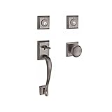 Baldwin DCNAPXROUTSR152 Reserve Double Cylinder Handleset Napa x Round with Traditional Square Rose,