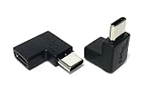 Access 【 左右上下 L型 10Gbps 2個セット 】USB-C メス to USB-C オス 方向転換 変換アダプタ + マイクロファイバークロス付 10Gbps USB3.2 Gen2 高速転送 変換コネクタ Type C メス - Type C オス 右L字 左L字 上L字 下L字 EC96UDRL-2P