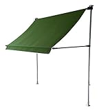 日よけ オーニングテント 幅2M Mサイズ シェード スクリーン (グリーン)