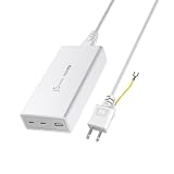 j5create USB-C 急速充電器 3ポート搭載 合計最大185W出力 PD3.1対応 GaN採用 高効率充電器 3台 同時充電 Type-C 140W×1 45W x1 USB-A×1 搭載 ケーブル1.2m MacBook iPadPro iPhone ノートPC タブレット スマホ対応 PSE認証取得 安心2年保証 国内サポート JUP37185-EJ