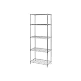 ドウシシャ メタルラック エコノミーシリーズ 5段 ルミナスパーツ互換品 ポール径19mm 幅59.5×奥行34.5×高さ151.5cm EL1915605N