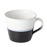 2toneマグカップ 330ml｜道祖土和田窯・益子焼の上質な手仕事（日本製）黒白/白黒 (糠黒 Nuka/kuro)_電子レンジ対応/食洗機対応_シンプル_ホワイト/ブラック