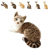 TAKEYシャム猫 ぬいぐるみ ショートヘア 猫 リアルなぬいぐるみ 猫のぬいぐるみ 子供へのギフト (A:30cm,トラ猫)