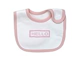 Under The Nile Hello Goodbye Print Bib, Blush, 2 Count by Under the Nile [並行輸入品]