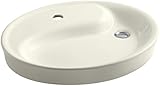 KOHLER K-2354-1-96 Yin Yang Wading Pool Bathroom Sink with Single-Hole Faucet Drilling, Biscuit [並行輸