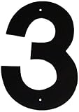 Montague Metal Products Helvetica Font Individual House Number, 3, 8-Inch [並行輸入品]