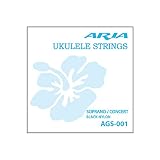 アリア ブラックナイロン ウクレレ弦 ソプラノ/コンサート兼用 Aria Black Nylon Ukulele Strings AGS-001 (1セット)