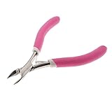 Homyl キューティクルニッパー　スチール　爪切り　爪やすり　カッター　ネイルサロン　家庭用　ピンク