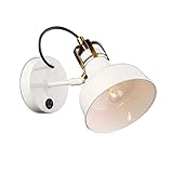 HNXNR ファッション ホワイトノルディックノスタルジックロッカーリーディングウォールライトフィクスチャ創造的なエジソンE27スイングアームメタルウォールSconce Lamp Corridorリビングルームベッドルームベッドサイドウォールランタン（スイッチ付き） 屋内と屋外