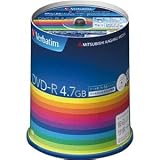 バーベイタム データ用DVD-R4.7GB 1-16倍速 ホワイトワイドプリンタブル スピンドルケース DHR47JP100V3 1パック（100枚）