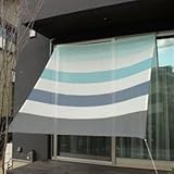 イチオリシェード　7ボーダー　【屋外用日よけ　透過性と通気性へのこだわり　日本製　シェード】　500 アクア