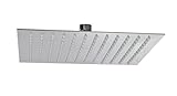 Homedec 10 " Bathoom Square Ultra Thinシャワーヘッドステンレススチール304 Rainfallシャワー