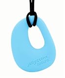 Organic Pendant - Silicone Necklace (Teething/Nursing) (Aqua Tiffany) by Jellystone Designs