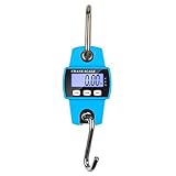 LeaningTech デジタルクレーンスケール 吊りはかり 吊り秤 電子秤 吊り下げ 計量 KG コンパクト LCDスクリーン 4～300KG ブルー