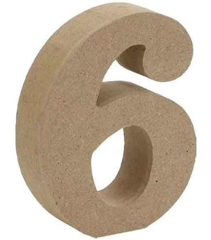Amazon.co.jp: 木製 オブジェ 切り文字 2 数字 Mサイズ 約9cm