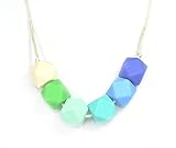 Silli Me Jewels: "Sea Breeze"- Teething Chewable Necklace with Multi-Colored Beads for Mom to Wear a