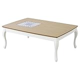 こたつ ガーリー 姫系 猫脚 長方形 105 リビングテーブル 一年中使える リビングコタツ アリス Alice KT-101WH