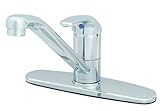 T&S Brass B-2731 Single Lever Faucet, 9-Inch Spout, Swivel Base, Flex Supplies, 10-Inch Deckplate by