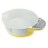 Dagly(TM) ツールバランスキッチンアクセサリー計量の新3単位5KG / 1グラムLCDディスプレイボウル状のデジタルスケールキッチンの測定[イエロー]
