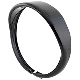 キジマ(Kijima) バイクパーツ ヘッドライトベゼル バイザースタイル 5-3/4インチ ハーレー用 スチール製ブラック仕上げ HD-01557