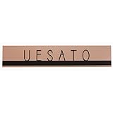 表札 42×210 210mm×42mm 40×210 ステンレス調 スライド式 (ブロンズ調×黒文字)