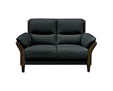 大川家具 関家具 ソファ 2人掛け (幅133cm/素材:合皮) ダークグレー 145898