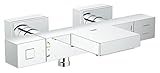 グローエ(GROHE) EUROCUBE グローサーモキューブ サーモスタットバス・シャワー混合栓 3449700J (グローエジャパン公式・ 日本規格適合品)