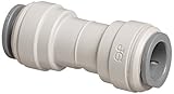 John Guest Acetal Copolymer Tube Fitting, Union Straight Connector, 1/4" Tube OD (Pack of 10) [並行輸入品