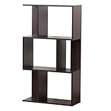 (シナップ)SINAPP オープンラック 3段 S字 間仕切り ラック ブラウン