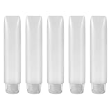 MINGTIANGH トラベルボトル 5本セット 30ml/50ml 小分け チューブ ボトル 詰め替え 容器 化粧品 シャンプー ローション 旅行用 出張用 携帯用 持ち運び便利 (50ml)