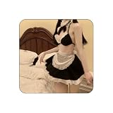 [ssetoy] メイド服 セクシー コスプレ メイド セット 過激 人気 レディース エッチ エロ 下着 かわいい えっちな エッチ用 コスチューム ベビードール セクシーランジェリー レオタード 裸エプロン パジャマ レディース ハロウィン クリスマス (ブラック)