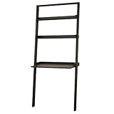 ライフスタイリングショップ ライティングテーブル 木製 立てかけシェルフ 幅80cm ダークブラウン LS-512DB