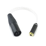NewFantasia 4ピン XLR バランスオス→4.4mmバランスメスヘッドホンオーディオアダプターケーブル 8コア 6N OCC 銅単結晶シルバーメッキワイヤー