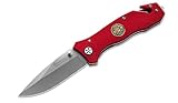 Boker Magnum 01MB366 Fire Department Knife with 3 3/8 in. Blade, Red [並行輸入品]