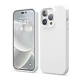 【elago】iPhone14 Pro ケース シリコン カバー シンプル スマホケース 耐衝撃 薄型 スリム 衝撃吸収 iPhoneケース [ Apple iPhone 14 Pro ] SILICONE CASE ホワイト