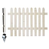 SINAPP ピケットフェンス 庭 目隠し フェンス 木製 ストレート 連結セット SIK2287 土中用, ホワイト