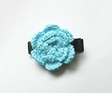 Baby Deer Clips　ヘアクリップ for ベビー　ニットフラワーミニ (ブルー)