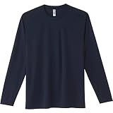 [グリマー] 3.5オンス インターロック ドライ 長袖 Tシャツ 00352-AIL ネイビー 3L